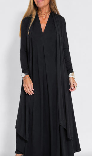 Camille™ | Robe Longue Élégante & Cardigan Inclus